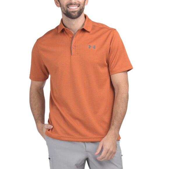 UNDER ARMOUR Burnt Orange Tech Polo - Picture 1 of 1